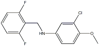 3-chloro-N-[(2,6-difluorophenyl)methyl]-4-methoxyaniline Struktur