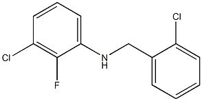 3-chloro-N-[(2-chlorophenyl)methyl]-2-fluoroaniline Struktur