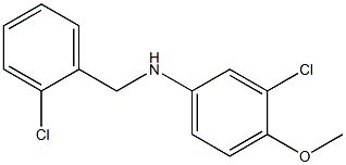 3-chloro-N-[(2-chlorophenyl)methyl]-4-methoxyaniline Struktur