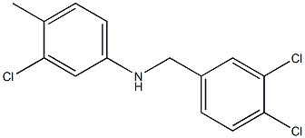 3-chloro-N-[(3,4-dichlorophenyl)methyl]-4-methylaniline Struktur