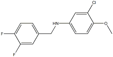 3-chloro-N-[(3,4-difluorophenyl)methyl]-4-methoxyaniline Struktur