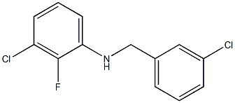 3-chloro-N-[(3-chlorophenyl)methyl]-2-fluoroaniline Struktur