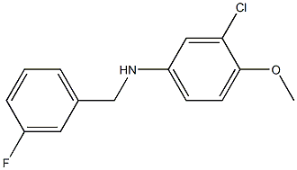 3-chloro-N-[(3-fluorophenyl)methyl]-4-methoxyaniline Struktur