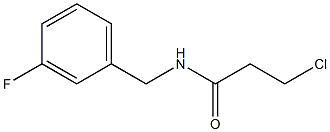 3-chloro-N-[(3-fluorophenyl)methyl]propanamide Struktur