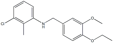 3-chloro-N-[(4-ethoxy-3-methoxyphenyl)methyl]-2-methylaniline Struktur