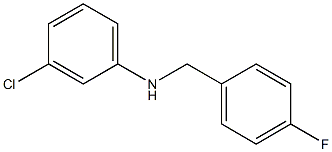 3-chloro-N-[(4-fluorophenyl)methyl]aniline Struktur