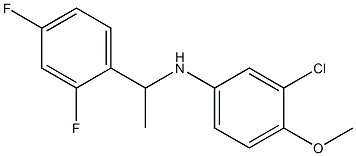 3-chloro-N-[1-(2,4-difluorophenyl)ethyl]-4-methoxyaniline Struktur