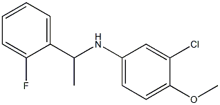 3-chloro-N-[1-(2-fluorophenyl)ethyl]-4-methoxyaniline Struktur