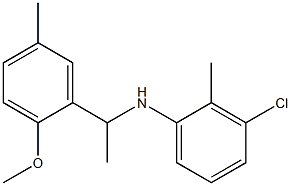 3-chloro-N-[1-(2-methoxy-5-methylphenyl)ethyl]-2-methylaniline Struktur