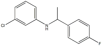 3-chloro-N-[1-(4-fluorophenyl)ethyl]aniline Struktur