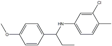 3-chloro-N-[1-(4-methoxyphenyl)propyl]-4-methylaniline Struktur