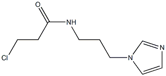 3-chloro-N-[3-(1H-imidazol-1-yl)propyl]propanamide Struktur