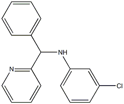 3-chloro-N-[phenyl(pyridin-2-yl)methyl]aniline Struktur