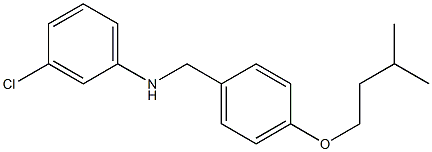 3-chloro-N-{[4-(3-methylbutoxy)phenyl]methyl}aniline Struktur