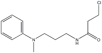 3-chloro-N-{3-[methyl(phenyl)amino]propyl}propanamide Struktur