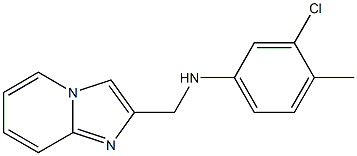 3-chloro-N-{imidazo[1,2-a]pyridin-2-ylmethyl}-4-methylaniline Struktur