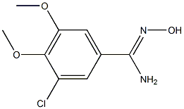 3-chloro-N'-hydroxy-4,5-dimethoxybenzenecarboximidamide Struktur