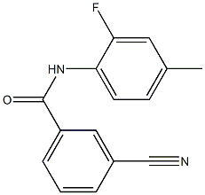 3-cyano-N-(2-fluoro-4-methylphenyl)benzamide Struktur