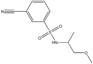 3-cyano-N-(2-methoxy-1-methylethyl)benzenesulfonamide Struktur