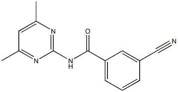 3-cyano-N-(4,6-dimethylpyrimidin-2-yl)benzamide Struktur