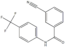 3-cyano-N-[4-(trifluoromethyl)phenyl]benzamide Struktur