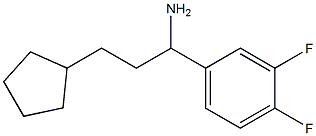 3-cyclopentyl-1-(3,4-difluorophenyl)propan-1-amine Struktur