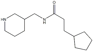 3-cyclopentyl-N-(piperidin-3-ylmethyl)propanamide Struktur