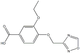 3-ethoxy-4-(1,2,4-oxadiazol-3-ylmethoxy)benzoic acid Struktur