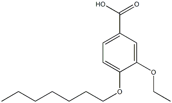 3-ethoxy-4-(heptyloxy)benzoic acid Struktur