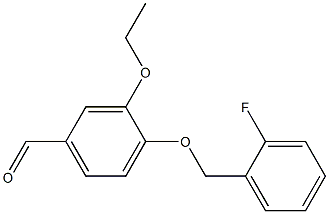 3-ethoxy-4-[(2-fluorophenyl)methoxy]benzaldehyde Struktur