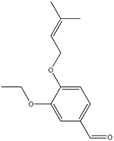 3-ethoxy-4-[(3-methylbut-2-en-1-yl)oxy]benzaldehyde Struktur