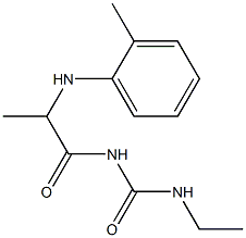 3-ethyl-1-{2-[(2-methylphenyl)amino]propanoyl}urea Struktur