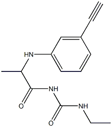 3-ethyl-1-{2-[(3-ethynylphenyl)amino]propanoyl}urea Struktur