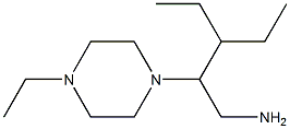 3-ethyl-2-(4-ethylpiperazin-1-yl)pentan-1-amine Struktur