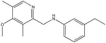 3-ethyl-N-[(4-methoxy-3,5-dimethylpyridin-2-yl)methyl]aniline Struktur