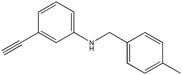 3-ethynyl-N-[(4-methylphenyl)methyl]aniline Struktur