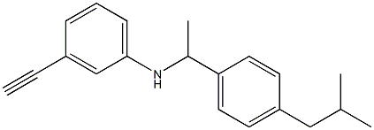 3-ethynyl-N-{1-[4-(2-methylpropyl)phenyl]ethyl}aniline Struktur