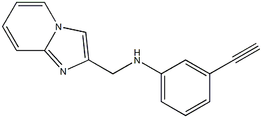 3-ethynyl-N-{imidazo[1,2-a]pyridin-2-ylmethyl}aniline Struktur