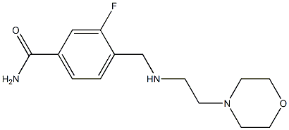 3-fluoro-4-({[2-(morpholin-4-yl)ethyl]amino}methyl)benzamide Struktur