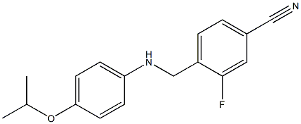 3-fluoro-4-({[4-(propan-2-yloxy)phenyl]amino}methyl)benzonitrile Struktur