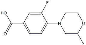 3-fluoro-4-(2-methylmorpholin-4-yl)benzoic acid Struktur