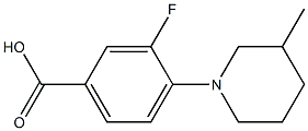 3-fluoro-4-(3-methylpiperidin-1-yl)benzoic acid Struktur