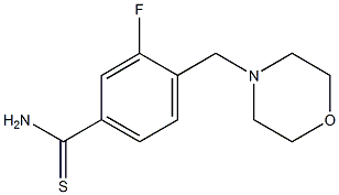 3-fluoro-4-(morpholin-4-ylmethyl)benzenecarbothioamide Struktur