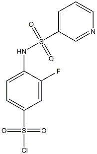 3-fluoro-4-(pyridine-3-sulfonamido)benzene-1-sulfonyl chloride Struktur