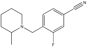 3-fluoro-4-[(2-methylpiperidin-1-yl)methyl]benzonitrile Struktur