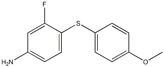 3-fluoro-4-[(4-methoxyphenyl)sulfanyl]aniline Struktur