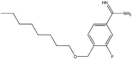 3-fluoro-4-[(octyloxy)methyl]benzene-1-carboximidamide Struktur