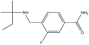 3-fluoro-4-{[(2-methylbutan-2-yl)amino]methyl}benzamide Struktur