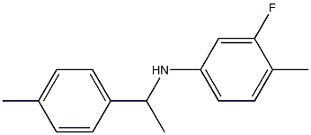 3-fluoro-4-methyl-N-[1-(4-methylphenyl)ethyl]aniline Struktur