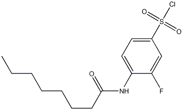 3-fluoro-4-octanamidobenzene-1-sulfonyl chloride Struktur